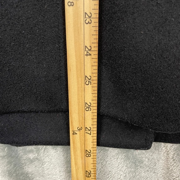 J. CREW Peacoat Women's Small Black Wool Blend Double Breasted Old Money Luxury - Picture 6 of 7